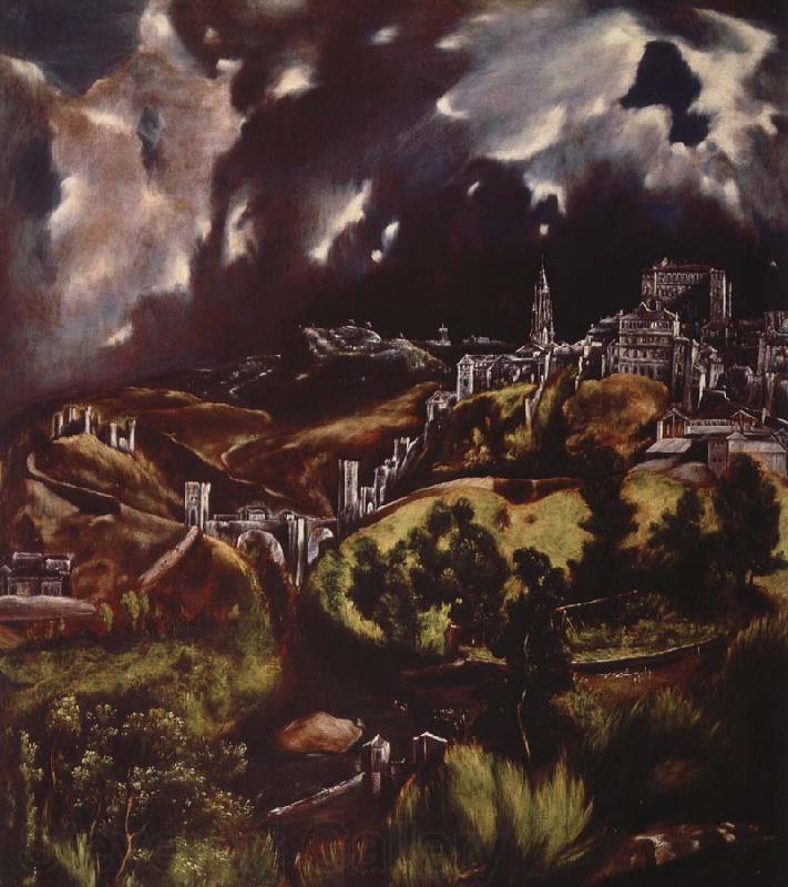 El Greco utsik over toledo Norge oil painting art